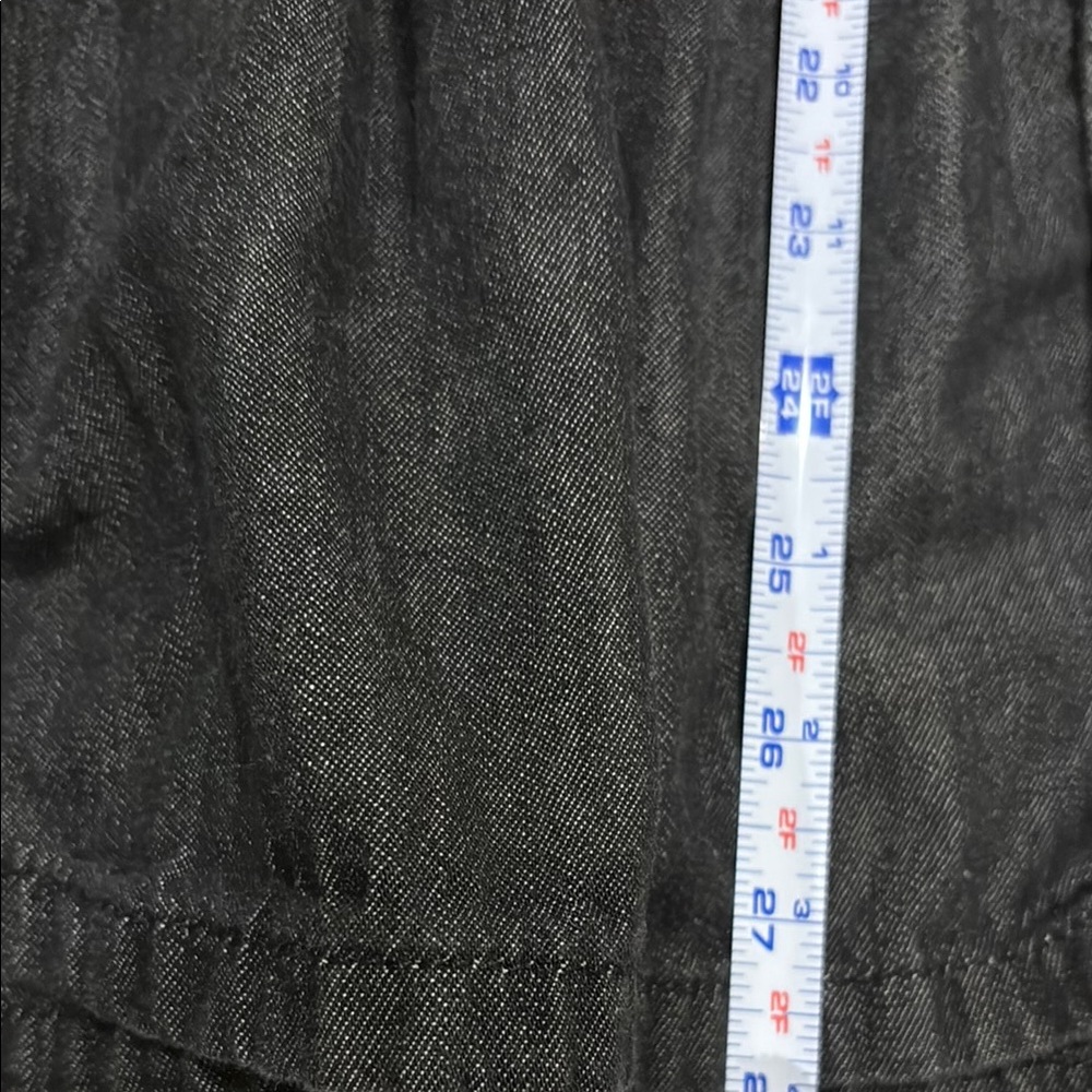 Black Denim Tiered Button-Front Women's Skirt - Picture 5 of 5